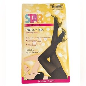 Star Power by Spanx Center Stage Shaping Tights Size E 5'1"-6'0" 195-266 lb Navy